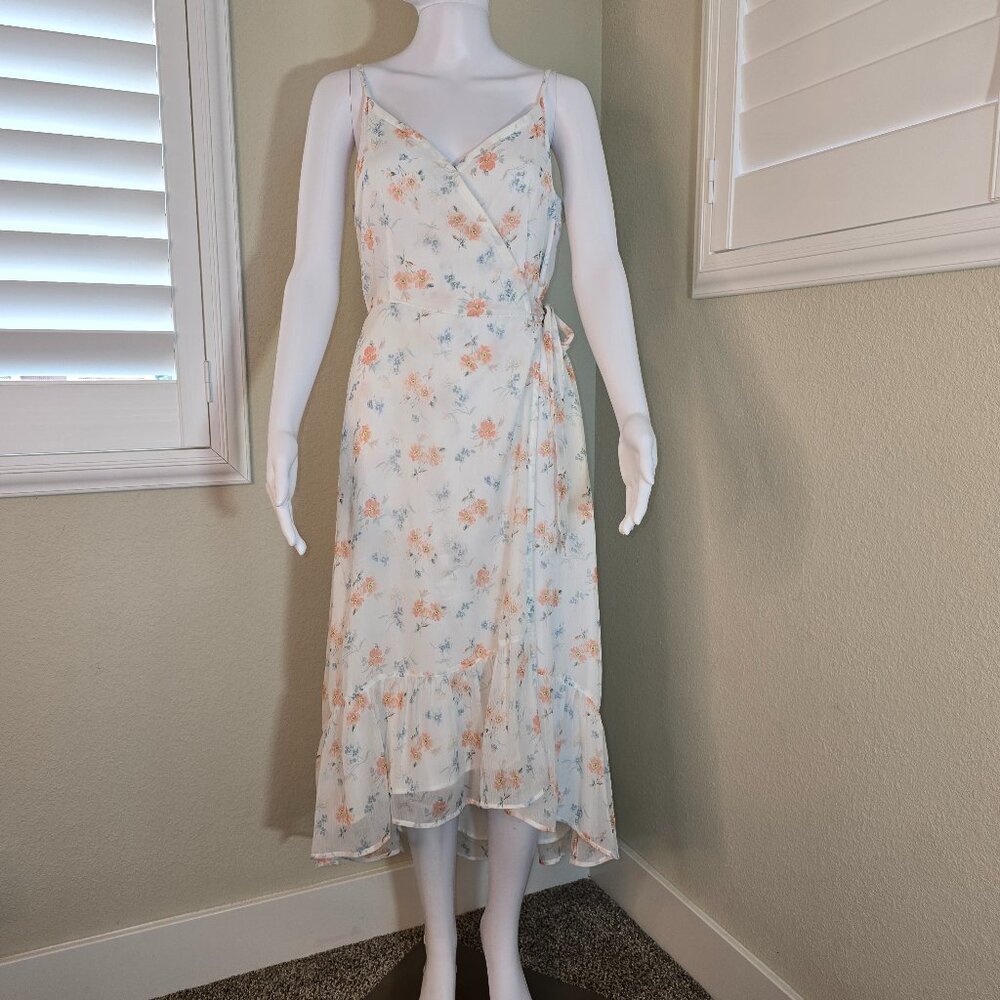 Abercrombie & Fitch Wrap Midi Dress Floral Medium